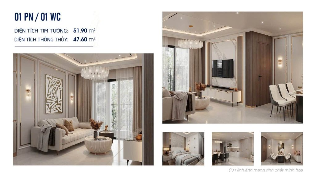 Mặt bằng layout căn hộ 1pn 1wc dự án symlife