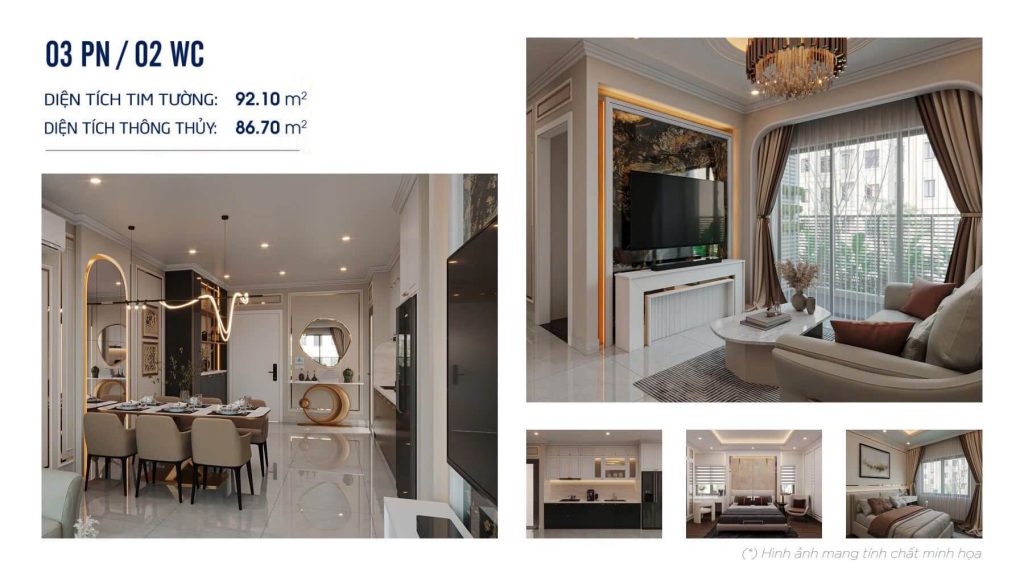 Mặt bằng layout căn hộ 3pn 2wc dự án symlife