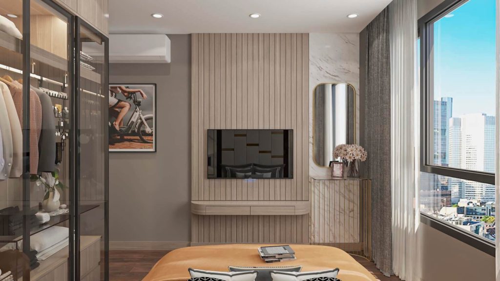 Ban công nhà mẫu dự án Symlife